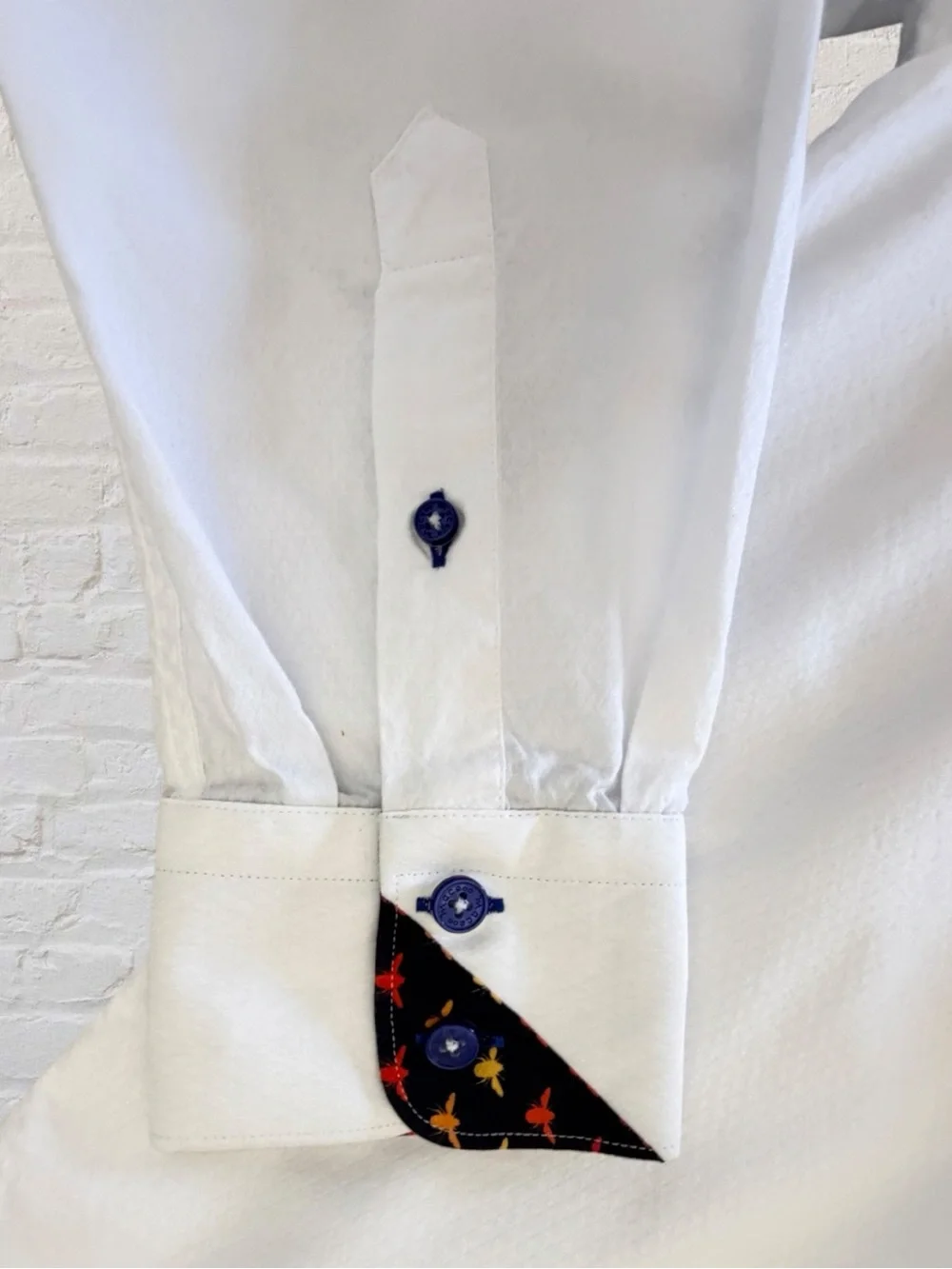 Maceoo Einstein Gem White Dress Shirt 5XL Contrast Bee Print Designer